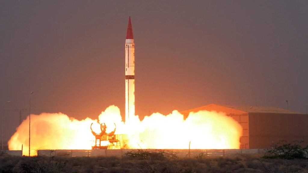 Pakistan’s Shaheen missile system showcased at a military parade