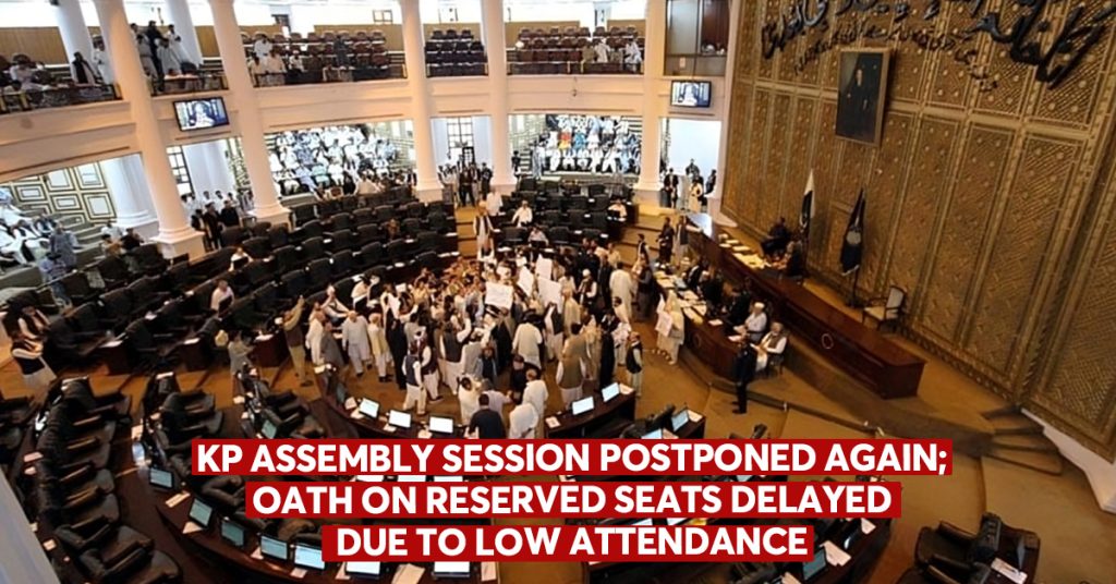KP Assembly Postpones Session Amid Quorum Crisis and Senate Election Tensions KP Assembly Postpones