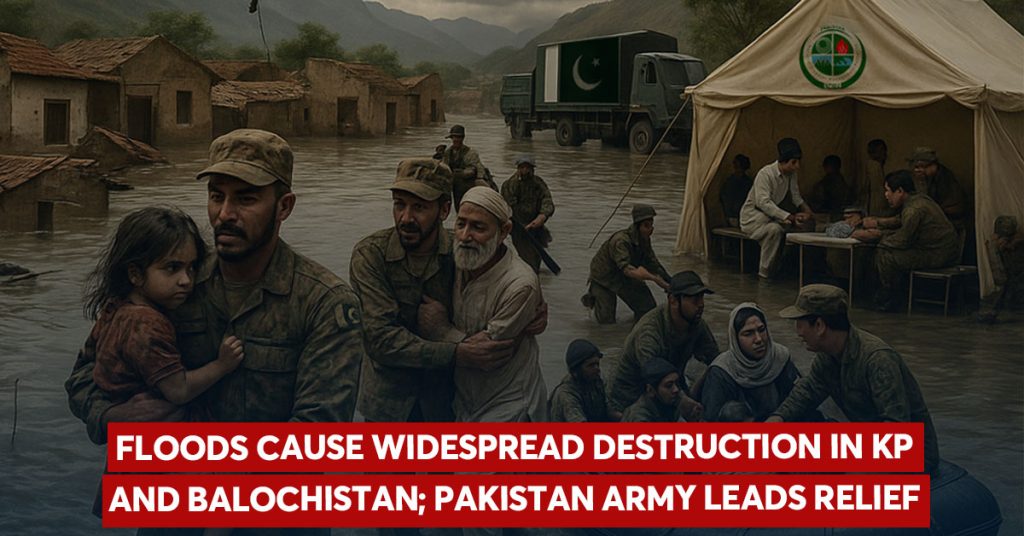 Floods Cause Widespread Destruction in KP and Balochistan; Pakistan Army Leads Relief Floods Cause Widespread Destruction in KP and Balochistan