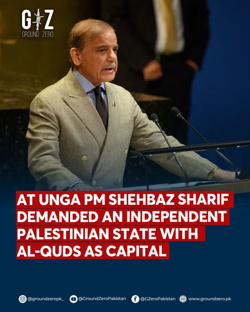 PM Shehbaz Sharif Calls for Independent Palestinian State in UNGA Address PM Shehbaz Sharif Calls for Independent Palestinian State in UNGA Address