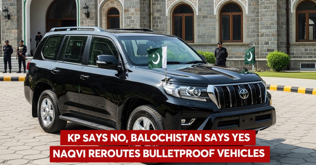 Naqvi Redirects Bulletproof Vehicles from KP to Balochistan