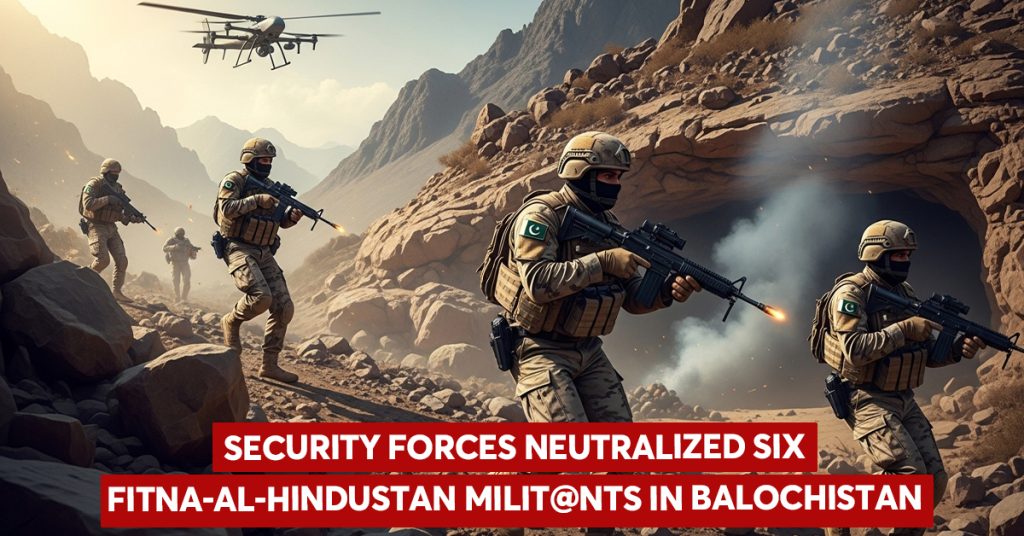 Security Forces Neutralized Six Fitna-al-Hindustan Milit@nts in Dalbandin, Balochistan Security Forces Neutralized Six Fitna-al-Hindustan Milit@nts