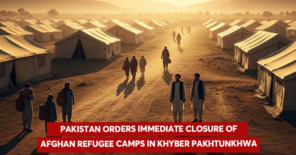Pakistan Orders Immediate Closure of Afghan Refugee Camps in Khyber Pakhtunkhwa