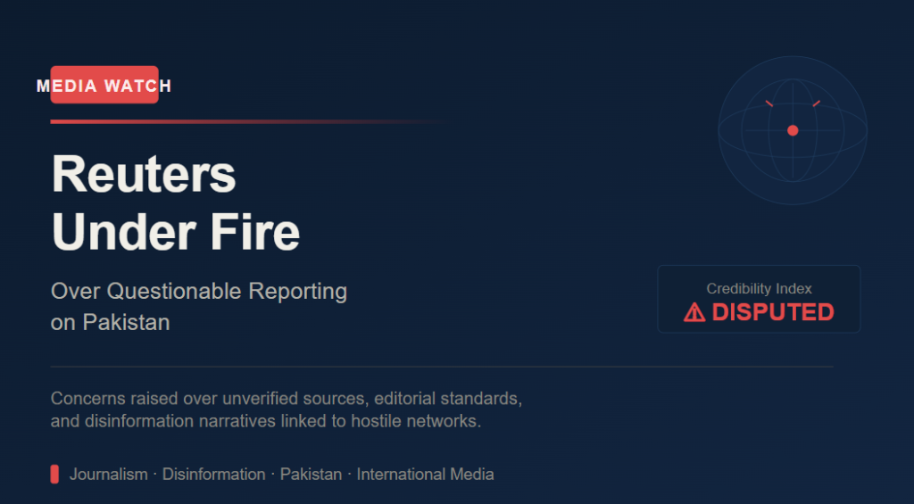 Reuters Under Fire Over Questionable Reporting on Pakistan